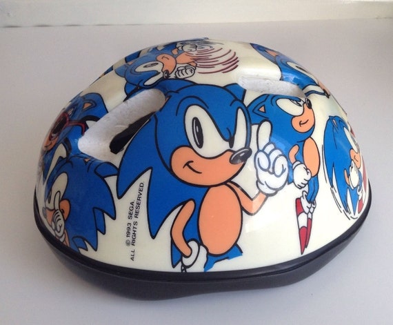 Sonic The Hedgehog Bike Bicycle Crash Helmet 1993 Sega mega