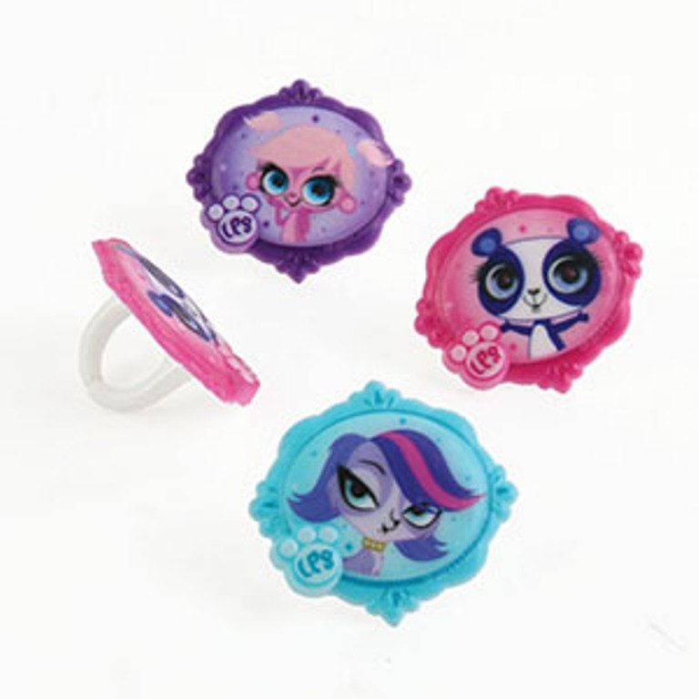 12 Littlest Pet Shop Cupcake Rings Cake Decor Toppers