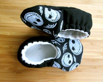 The nightmare before christmas baby clothes, Jack Skellington baby shoes, Jack Skellington shoes, vegan shoes, black shoes, christmas shoes