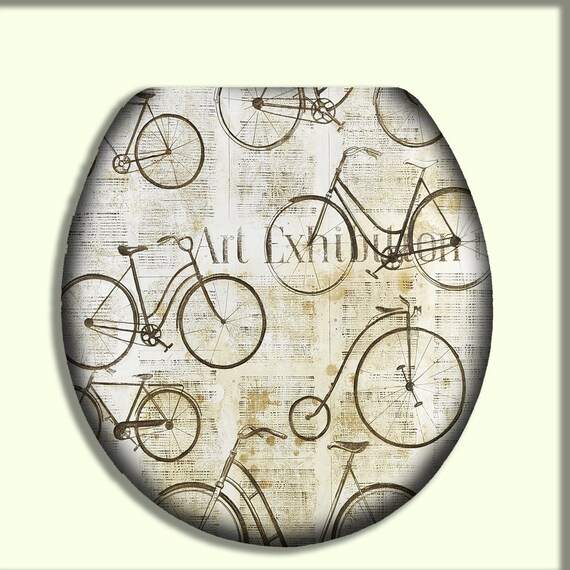 Vintage Bicycles Toilet Seat by CityDwellersBoutique on Etsy