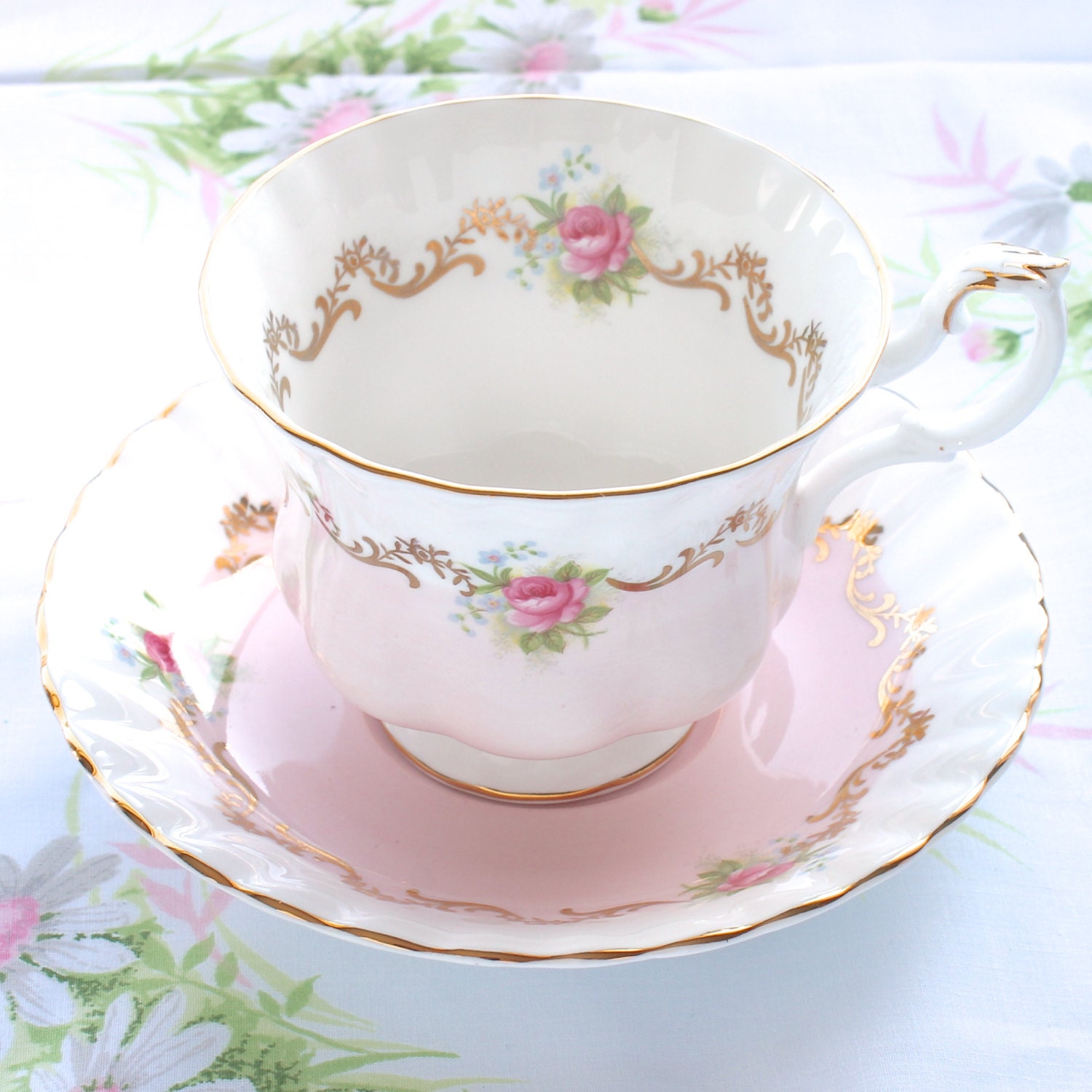 Pink Tea albert Royal tea SweetPeasCelebration cups and royal Vintage  vintage Albert by Cup