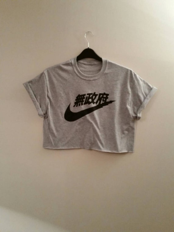 unisex customised nike japan cropped t shirt one size l