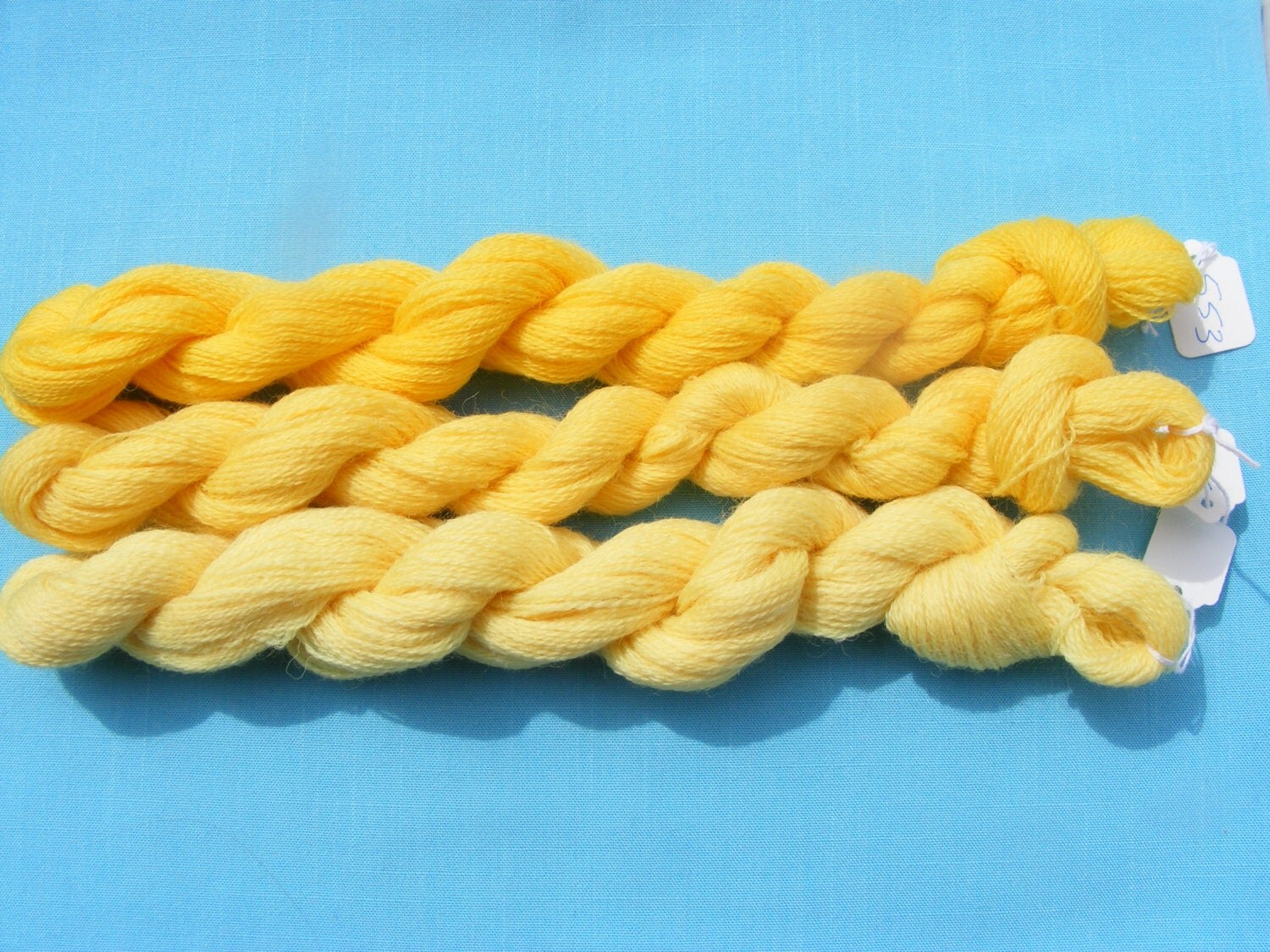 Appleton Crewel Wool Yarn - Shades of Yellow -180 yard each(3 hanks ...