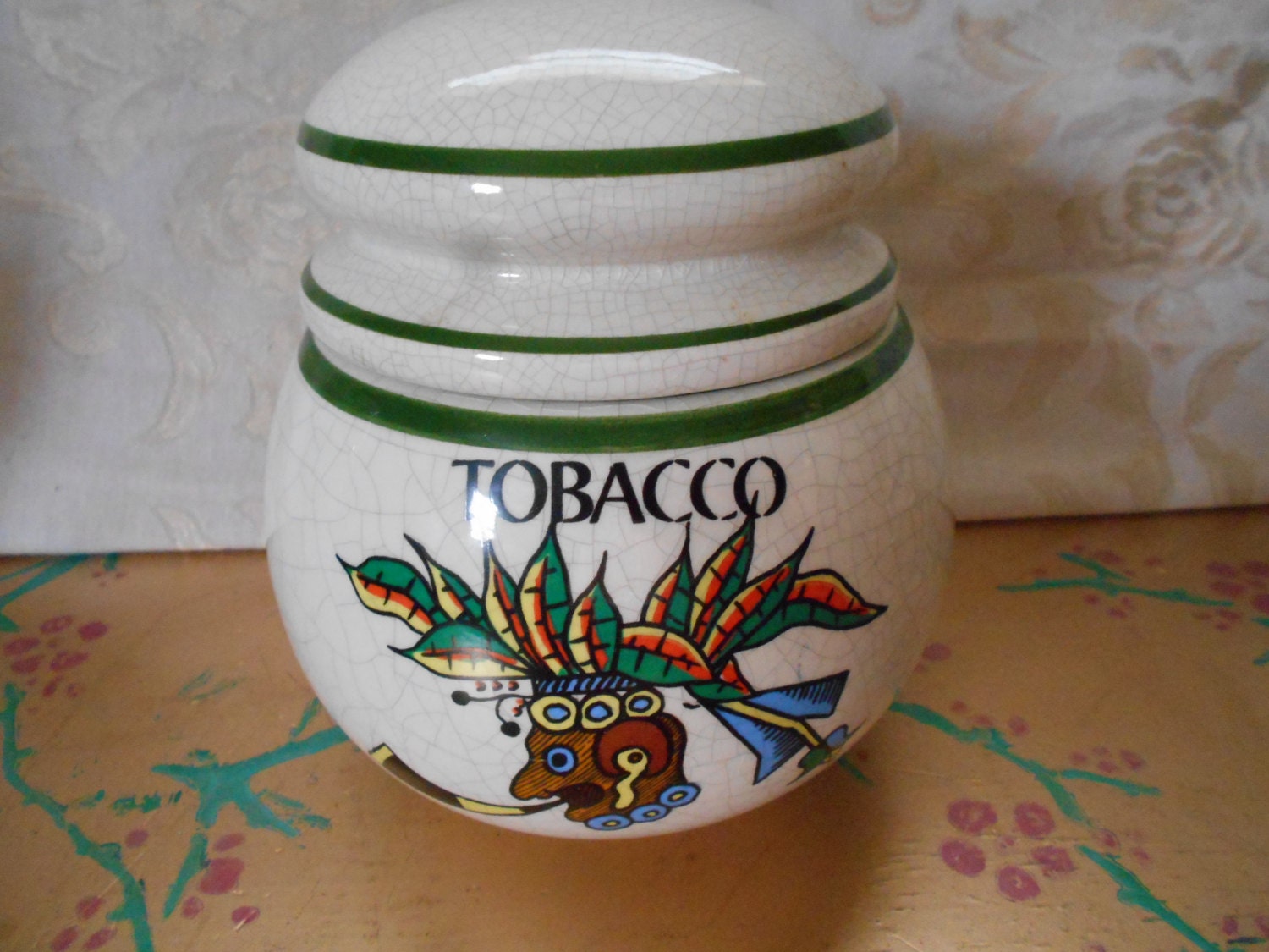 Tobacco Jar Vintage Tobacco Jar