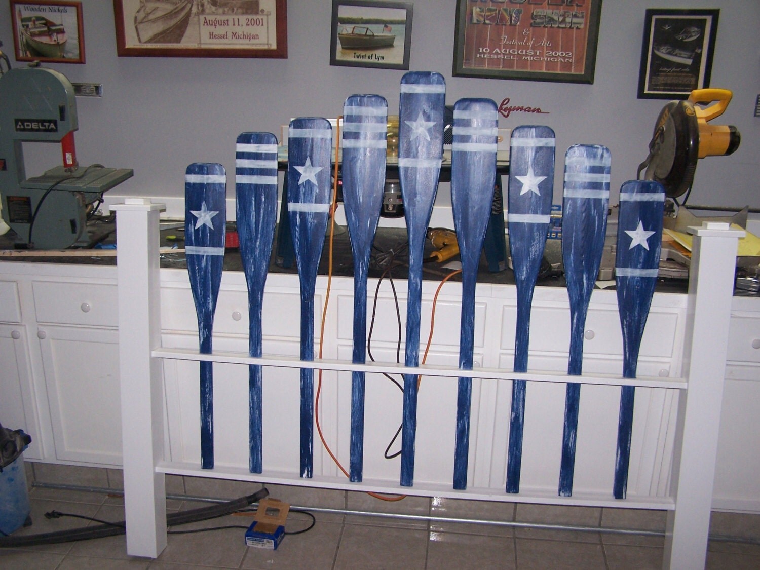 Nautical Custom King Headboard free shipping Shabby