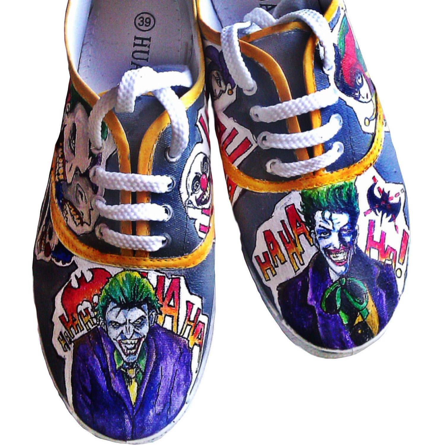 Personalized handpainted shoes Batman Joker Fanart shoes