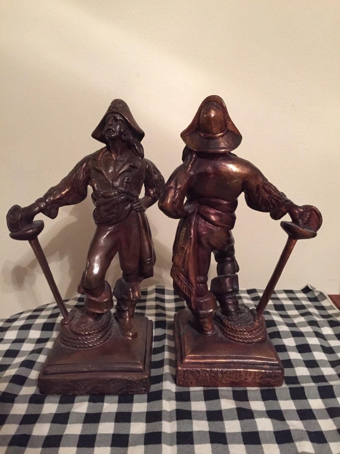 Vintage Bronzeclad Pirate Bookends