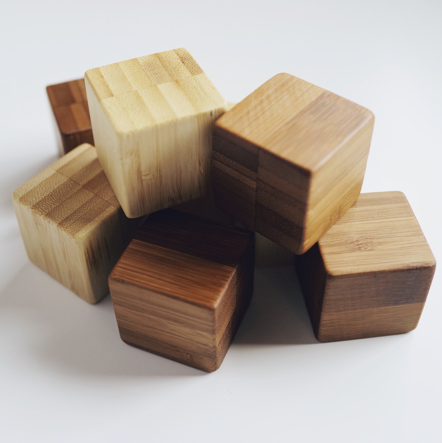 BAMBOO BLOCKS Wood 1.5 Eco Friendly Set Of 24 By GRROUNDED On Etsy