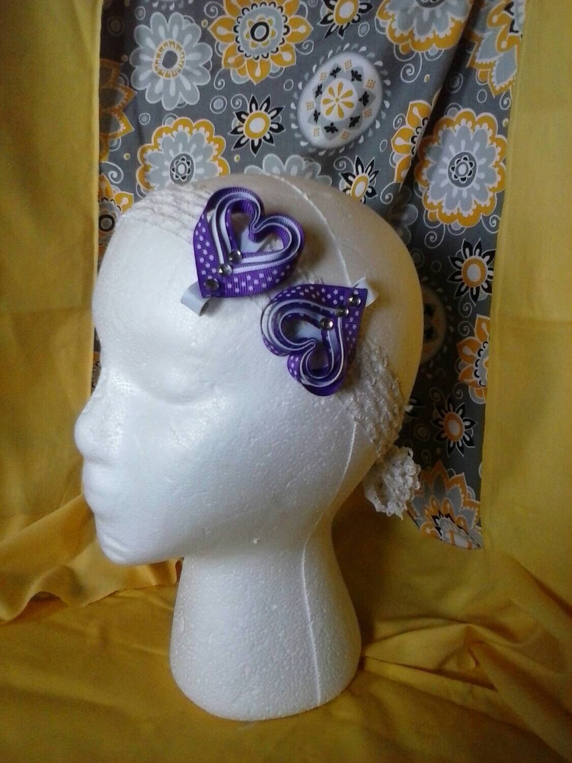 Small heart hair clips by on Etsy