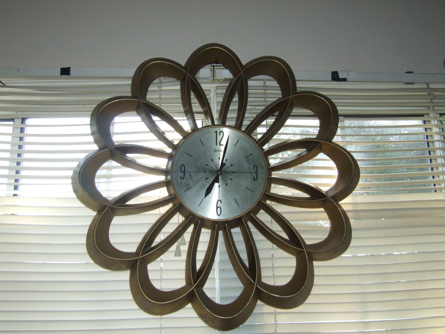 60 's oversized wall clock Arabesque by arteverafter on Etsy