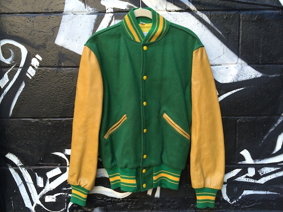 Green and Yellow Walnut Ridge Varsity Jacket