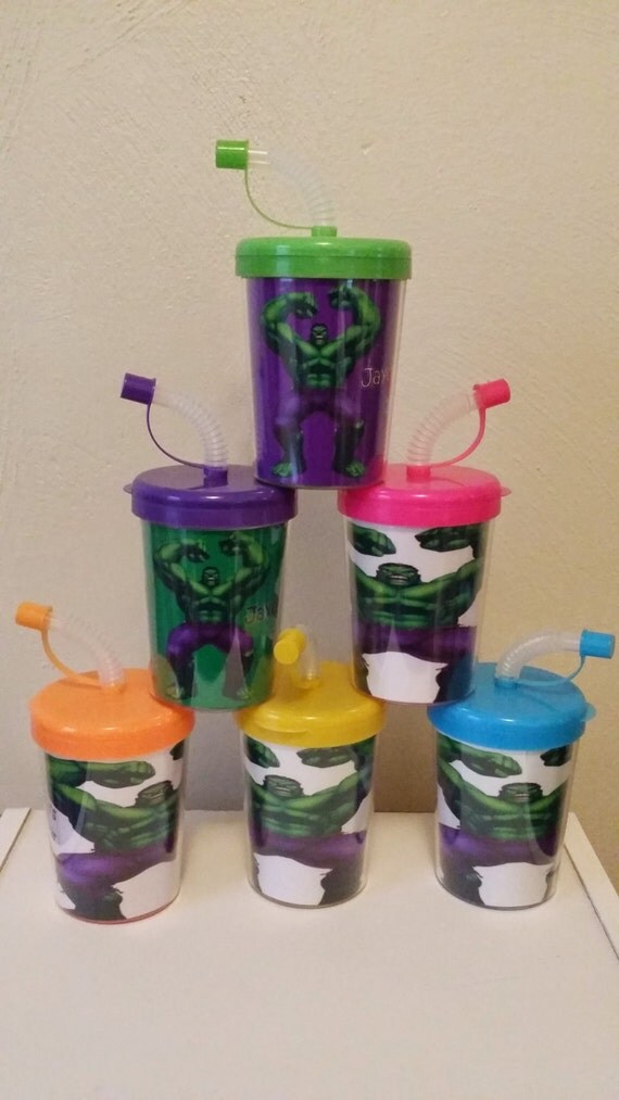 Incredible Hulk Party Favor Cups Personalized by PartyFavorCups4u