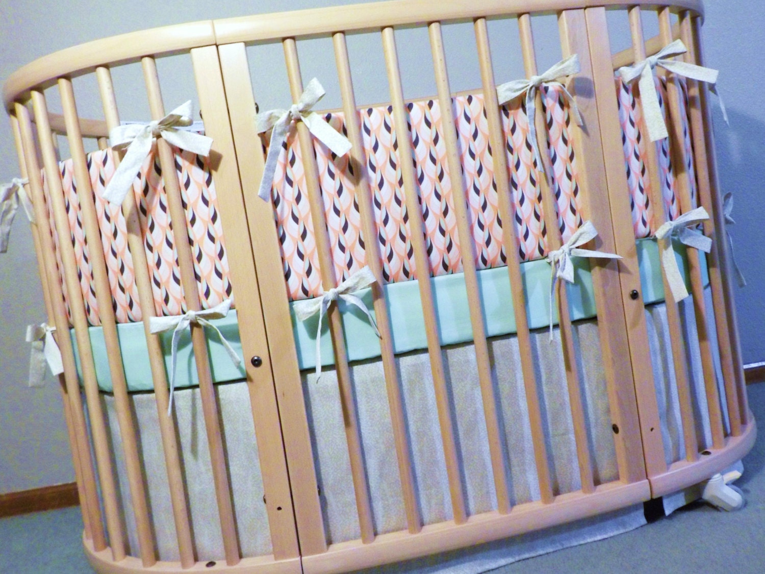 oval crib bumper