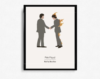 Pink Floyd 'Wish You Were Here' Album Cover - Music Inspired Art