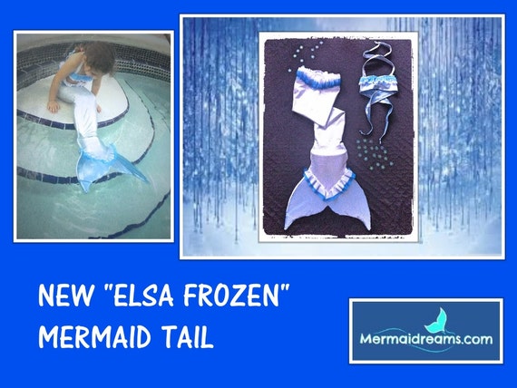 Elsa frozen swimmable mermaid tail. Monofin included. Best quality ...