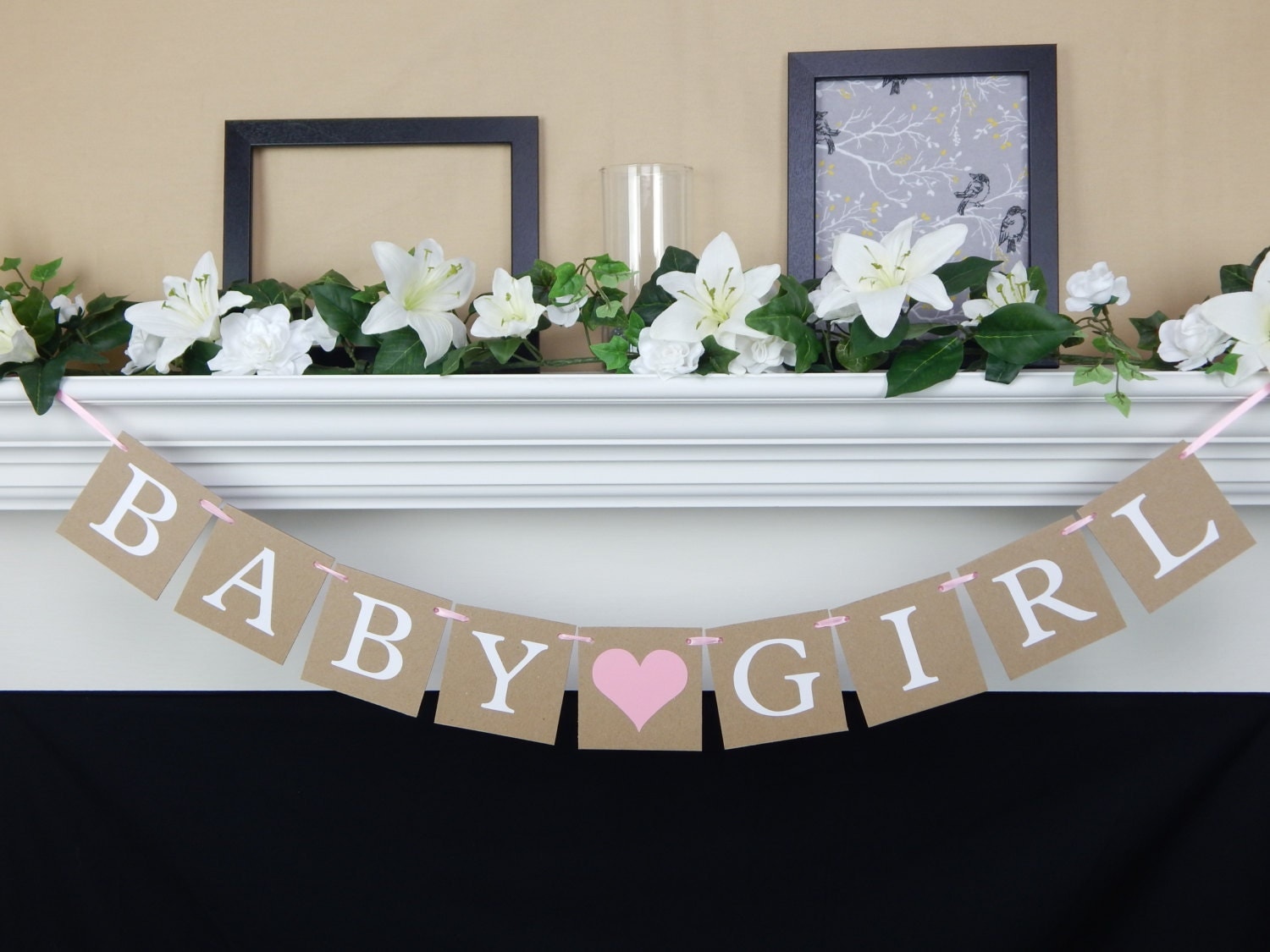 Baby Girl Banner girl baby shower decoration baby shower