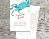 Pre Designed Business Card: Aquarium Service, Exotic marine life