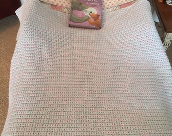 CottonCandy Crocheted Throw Blanket - Todddler Bed, Crib, Car Seat or Stroller and child/teen/adult lap