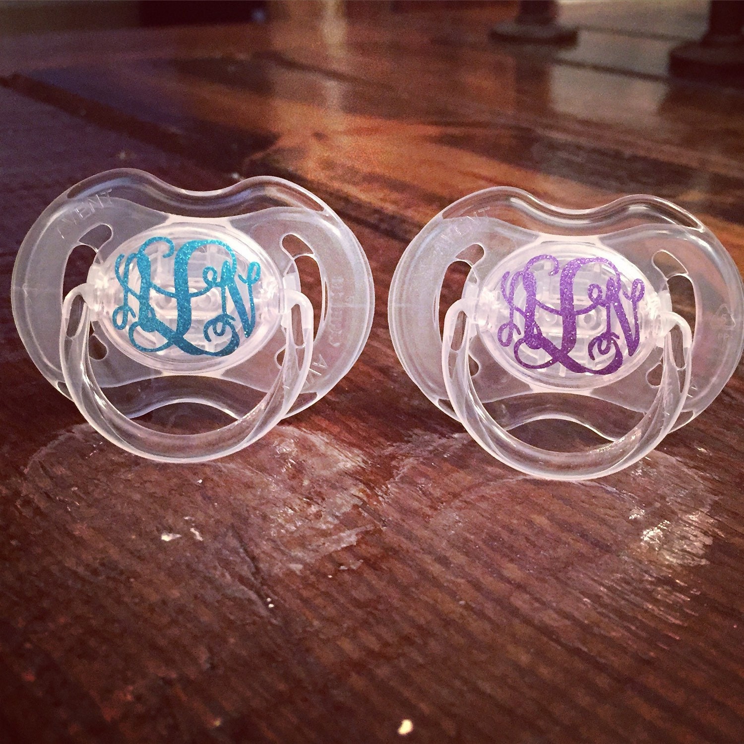 Monogram Pacifiers by on Etsy