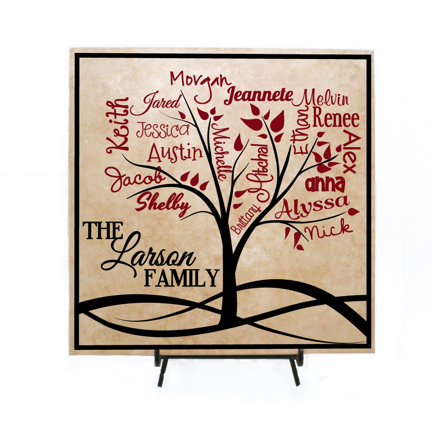 Custom Family Tree Sign Personalized with Names Family