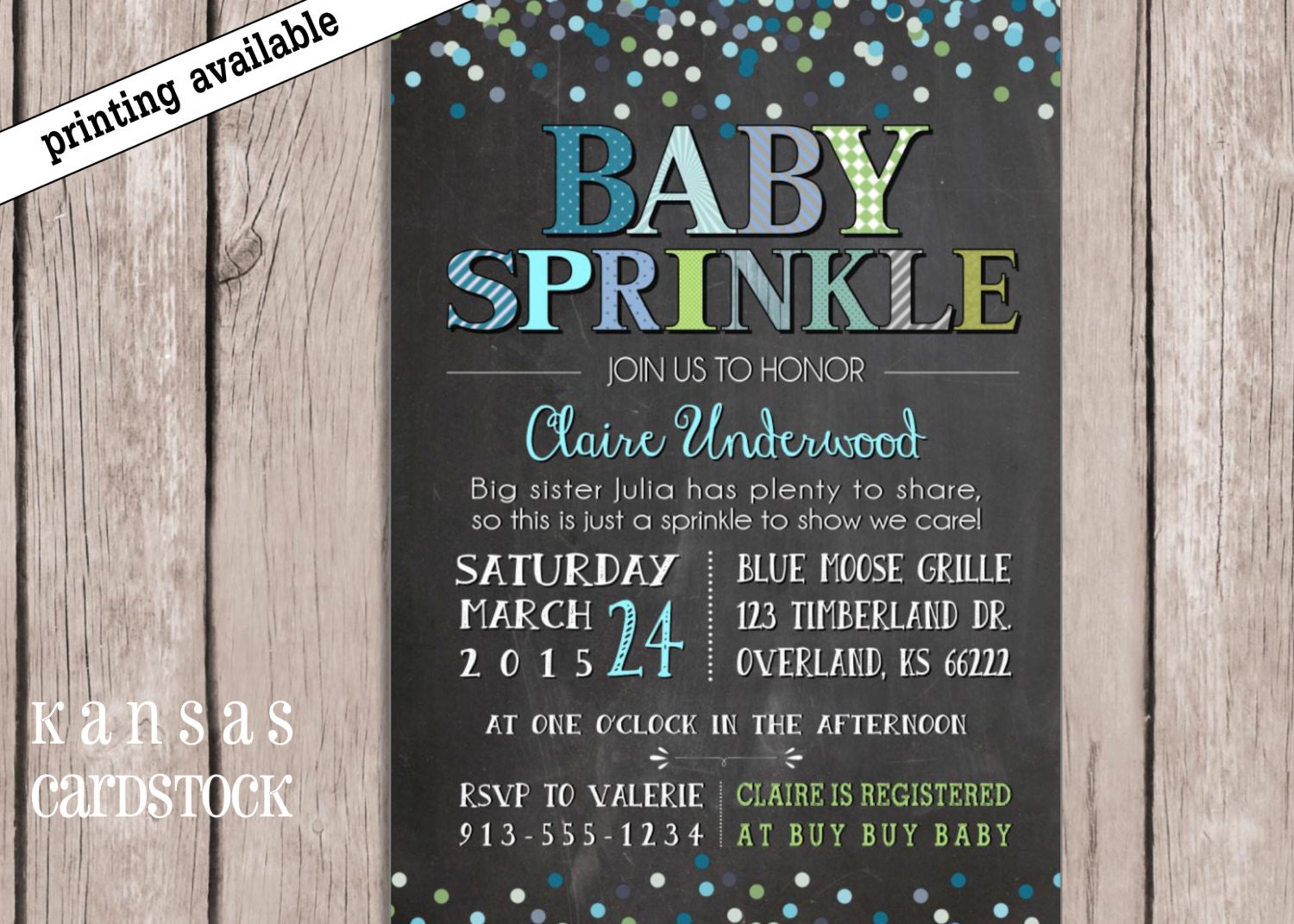 Sprinkle Shower Invitation Baby Boy Sprinkle Shower Sprinkle