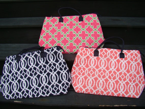 Quilted Tote Bags - Monogram Ready