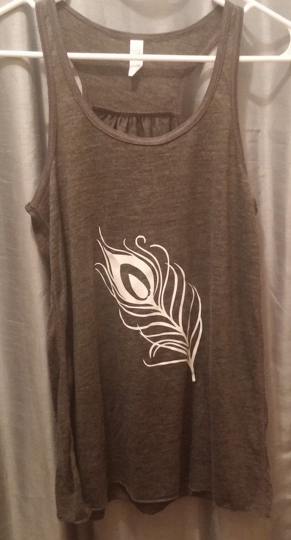 Feather Tank Top with Racerback Multiple by SewTotallySouthern