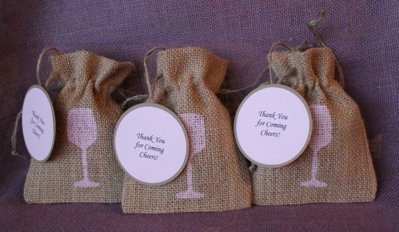 wine bags for wedding favors