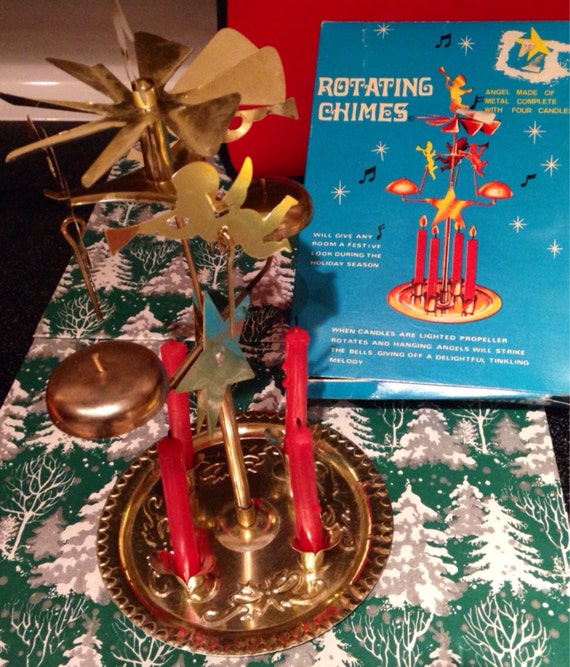 Vintage Christmas Swedish Carousel Angel Chimes. by FriendsRetro