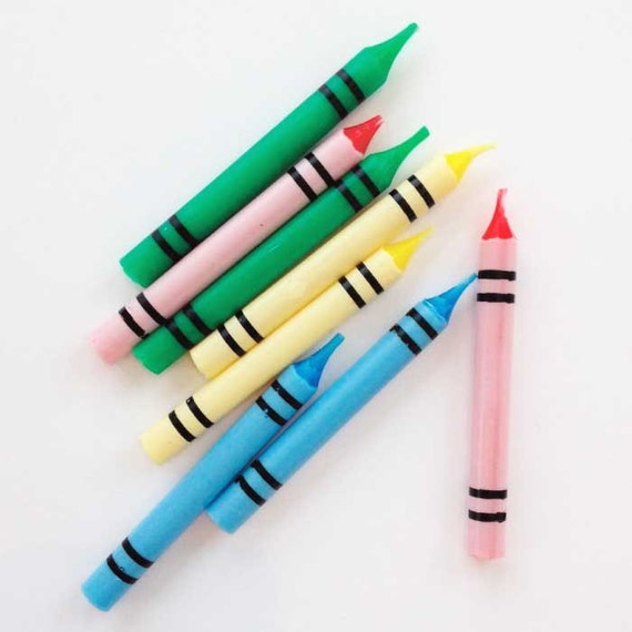 Birthday Candles Crayon Candles Cake Toppers Cupcake