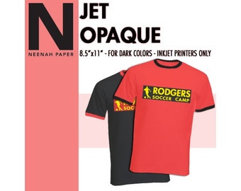 8.5"x 11" / 10 sheets / JET-OPAQUE II® Heat Transfer Paper / For Dark Fabric