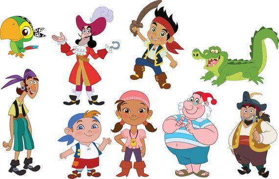 Jake & The Never Land Pirates 9 Characters Disney by PrintaDream