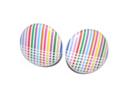 Multicolor earrings colorful earrings striped and dots earrings