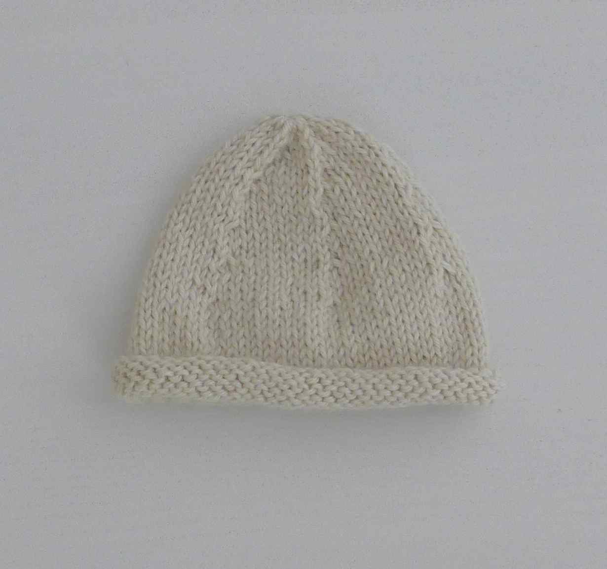 hand knitted baby alpaca baby beanie hat