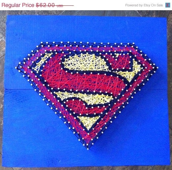 Superman String Art by NailedItDesign on Etsy