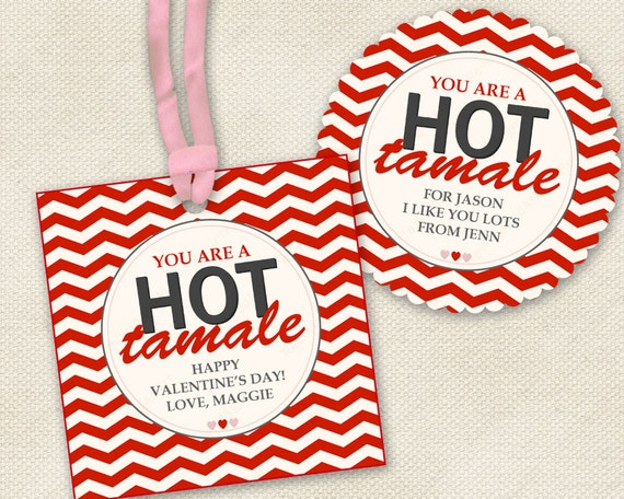 Items similar to Hot Tamale Tags for Gifting Hot Tamales Cinnamon Candy ...