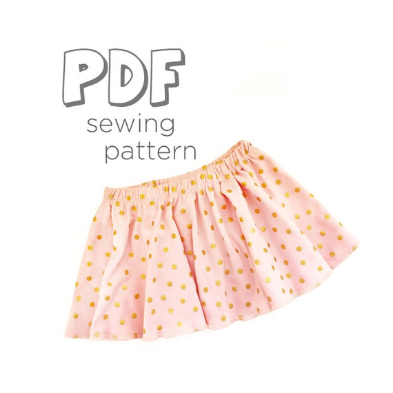 Baby and Toddler Skirt Sewing Pattern Download by FishKissBrand