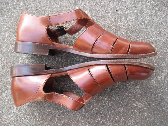 cole haan leather flat sandals