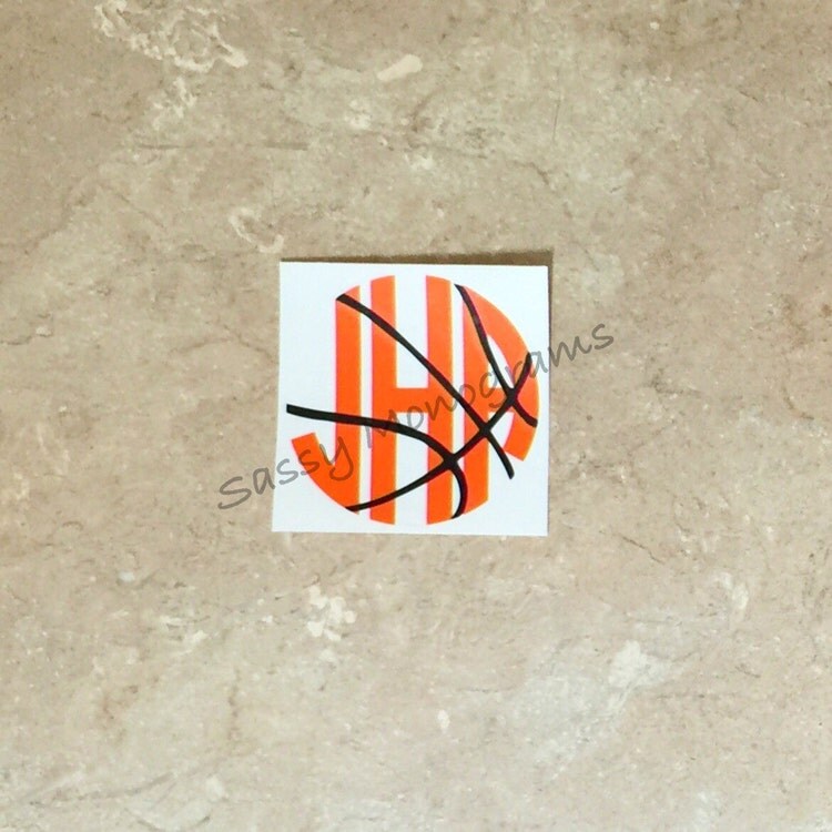 Basketball Stitch Personalized Monogramed by SassyMonogramAndMore