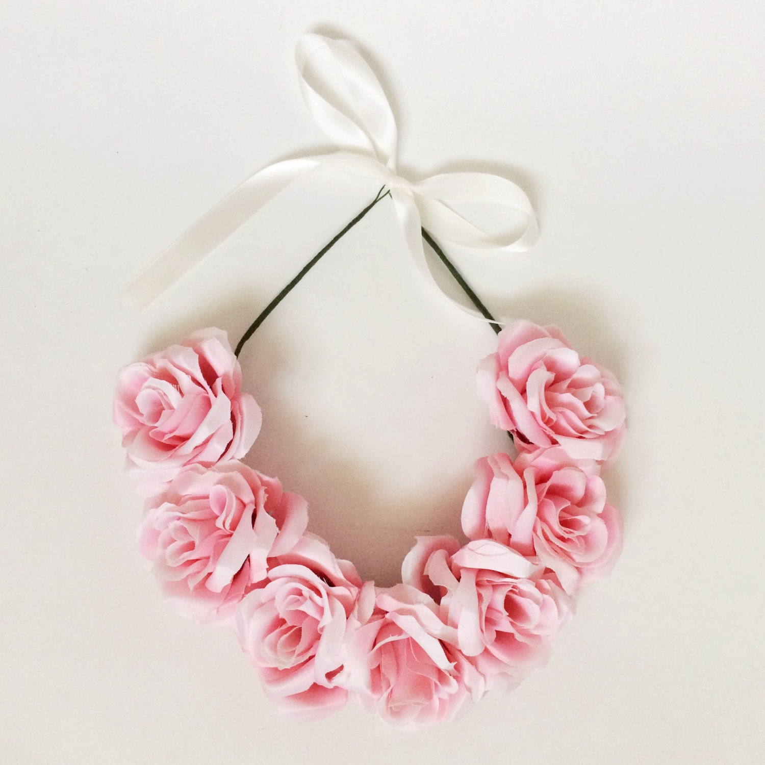 Pink Rose Flower Crown by AGoldenGarden on Etsy