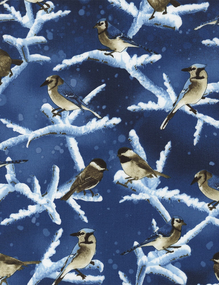 Bird Quilt Fabric Timeless Treasures St Nicholas C3327