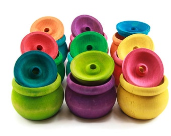 Pot o'Gold Foraging Pot Bird Toy for Pet Birds - Hardwood Pot Container Bird Toy Part Replacement Conure Quaker Caique Guinea Pig Toy