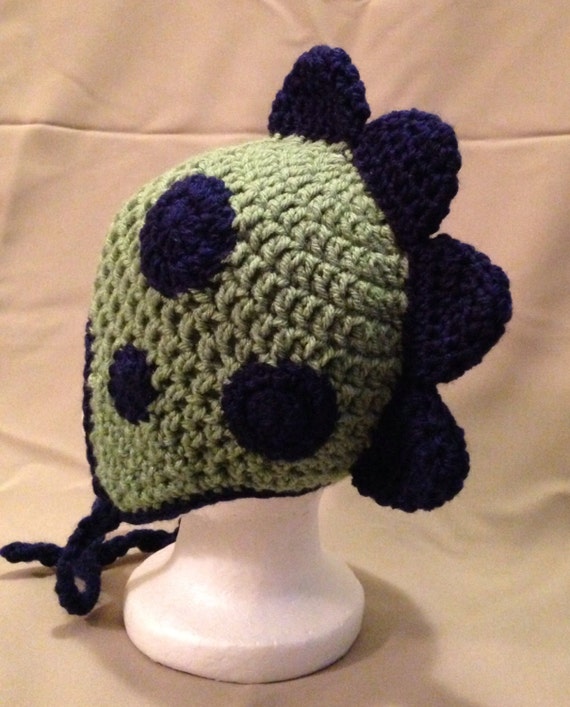 Crochet Dinosaur beanie earflap hat chose colors Sizes