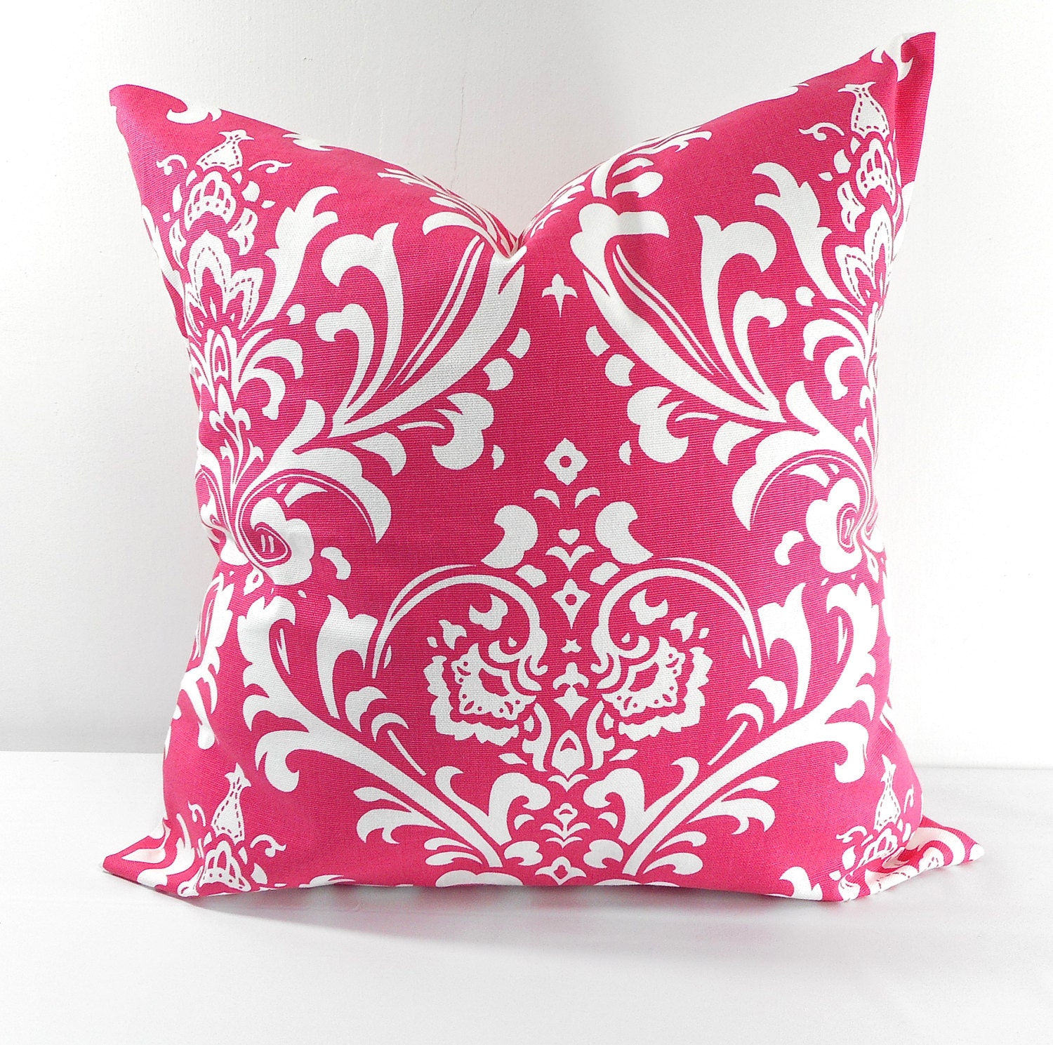 Pillow cover . Pink and white pillow cover.18x18.Designer