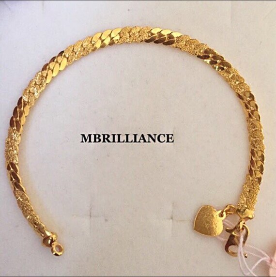 Unplated 22k GOLD cowboy bracelet 916 solid gold by mbrilliancecom