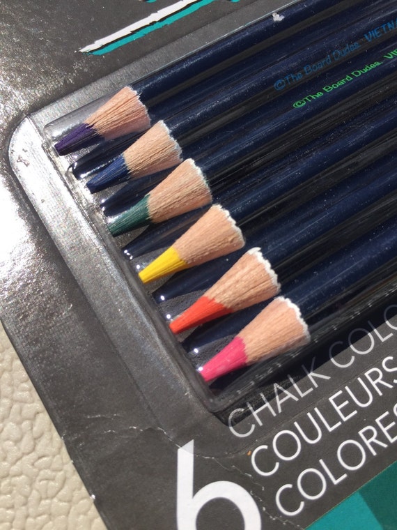 FREE SHIP Chalk Colored Pencils Set by The by ChloeandPhoebeCrafts