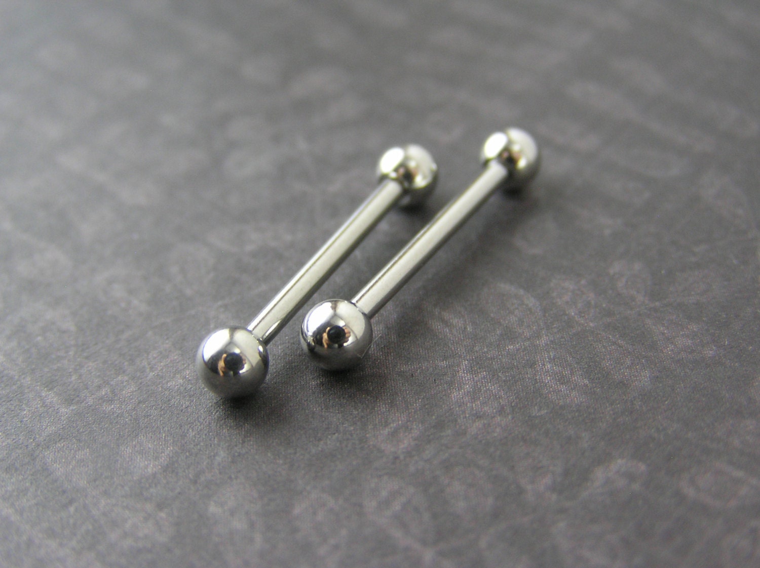 Set of 14g Surgical Steel Nipple Barbells Bars 3/8 10mm