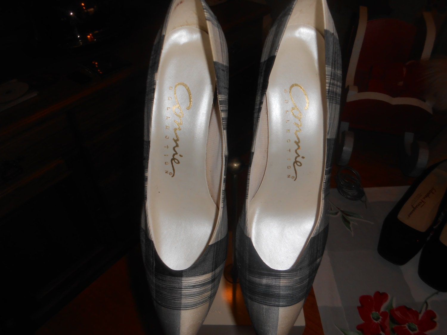 Vintage “Connie Collection” heels in a black and white
