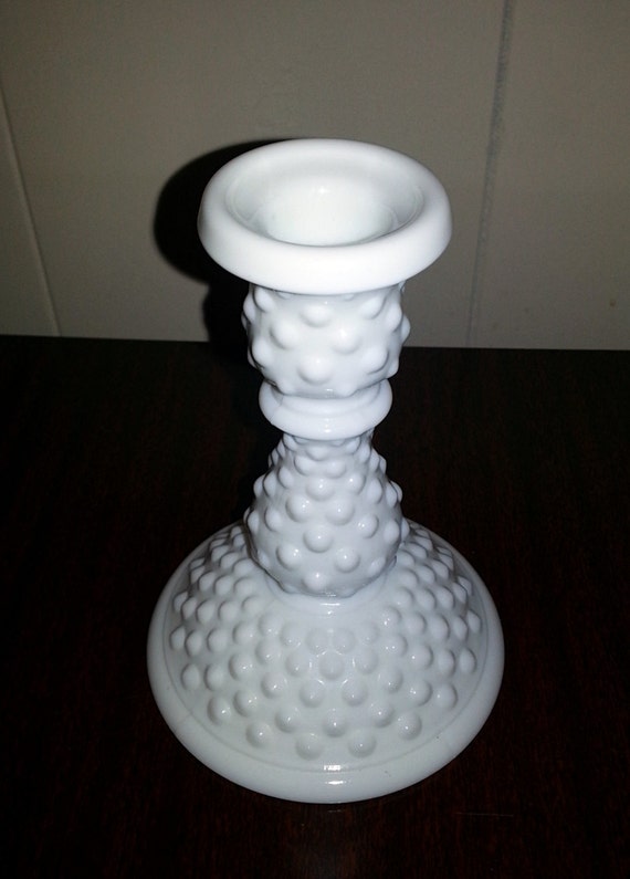 Vintage Fenton Milk Glass Candle Holder