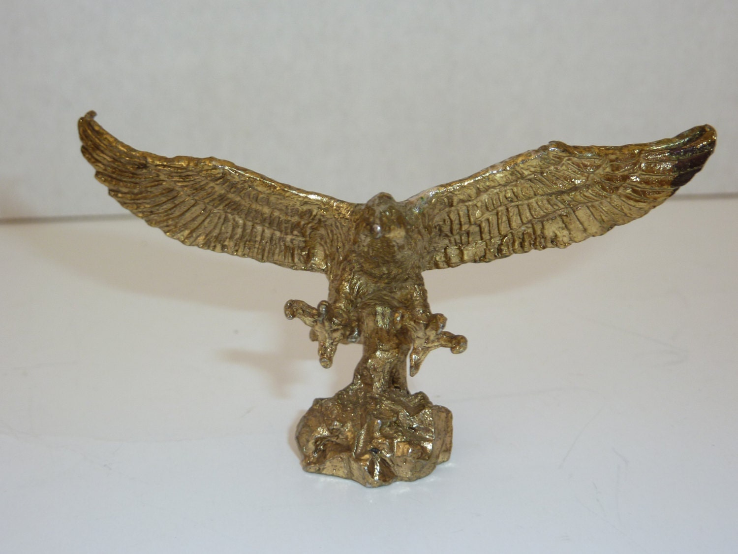 Eagle Pewter Figurine Statue Miniature Attack Attaching Prey